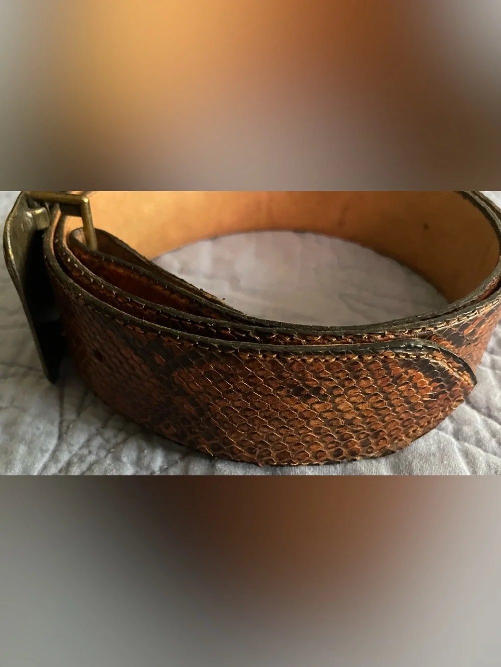 Masterwork Western Belt Buckle - Buffalo Hunt Scene & 36” Leather Belt
